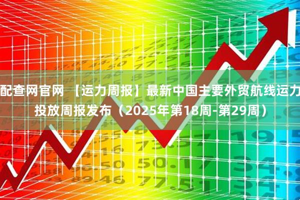 配查网官网 【运力周报】最新中国主要外贸航线运力投放周报发布（2025年第18周-第29周）